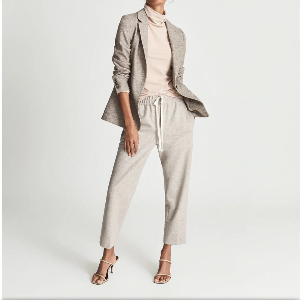 NWT REISS PHOEBE JERSEY ROLLNECK TOP NUDE - Picture 2 of 12